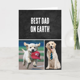Pappa Birthday Golden Retriever Kort