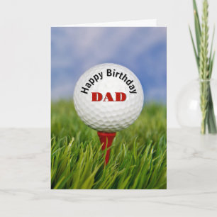 Pappa Birthday Golf Boll On a Tee Kort