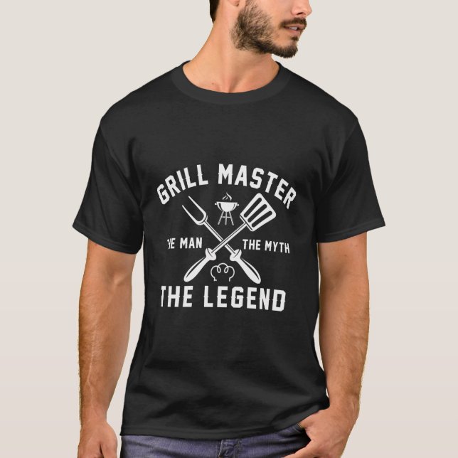 Pappa Birthday Grilling Grill Master Gift För mana T Shirt (Framsida)