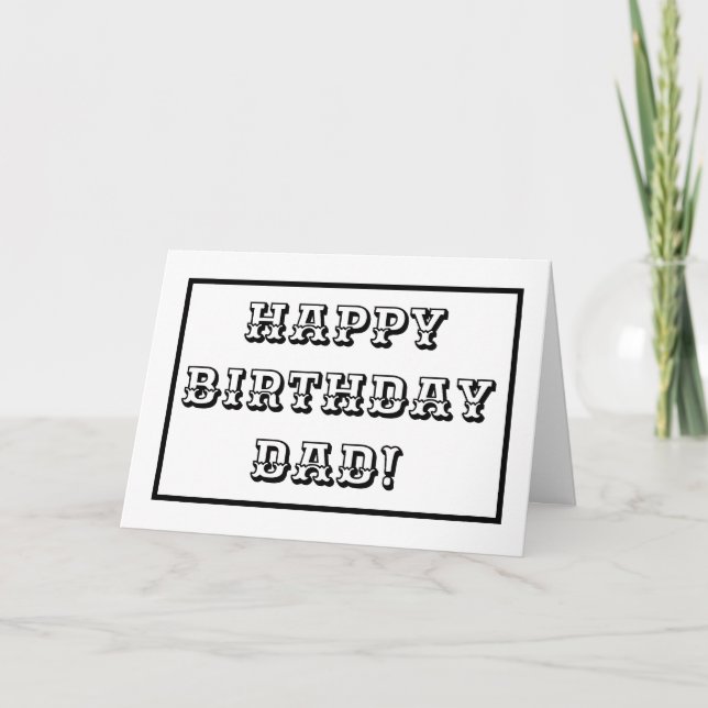 Pappa Birthday, Kids Färg i Brev Kort (Framsida)