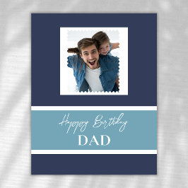 Pappa Birthday Personlig Photo Tack Kort