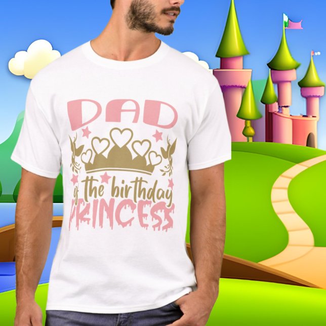 Pappa Birthday Princess ord art T Shirt (Skapare uppladdad)