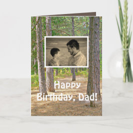 Pappa Birthday, Rustic, Forest Hiking Photo Card Kort