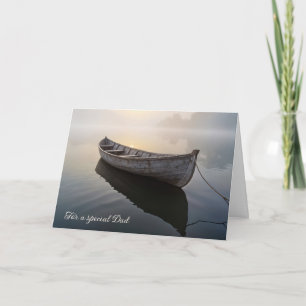 Pappa Birthday Rustic Old Rowboat Kort