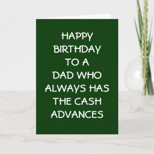 PAPPA BIRTHDAY=TACK FÖR FÖRSKOTT FRÅN PENGARAR TACK KORT