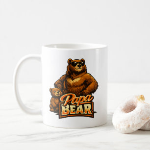 Pappa Björn – Cool Pappa och Unge Matchande Familj Kaffemugg