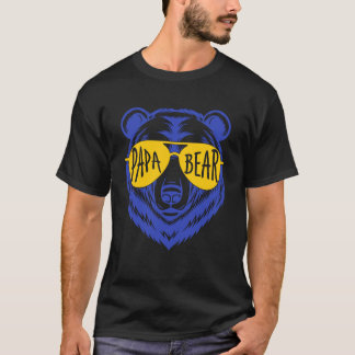 Pappa Björn Downs Syndrom Pappa Son Dotter Gul T Shirt