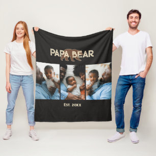 Pappa Björn Fader År Etabl. 3 Foto Fleecefilt