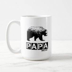 Pappa Björn för Pappa 2014, Grunge Svart Kaffemugg