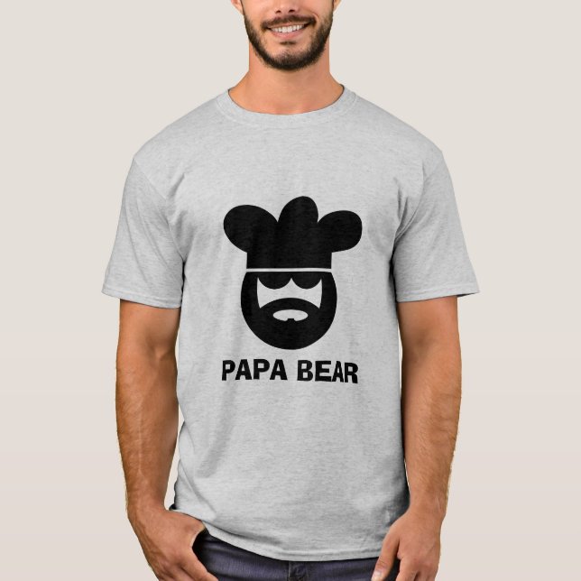 Pappa björn kock t-shirt för män (Framsida)