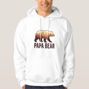 Pappa Björn Silhuett Vintage Skog T-Shirt_1 Hoodie