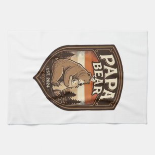 Pappa Björn Vintage Gravyr Björn Tröja Design_1 Kökshandduk