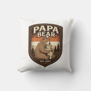 Pappa Björn Vintage Gravyr Björn Tröja Design_1 Kudde