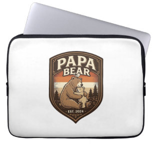 Pappa Björn Vintage Gravyr Björn Tröja Design_1 Laptop Fodral