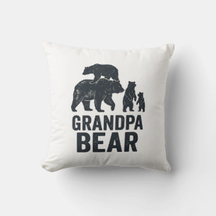 Pappa Björn Vintage Gravyr Familj Björn Tröja D Kudde