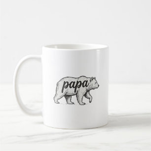 Pappa Björn Vintage Gravyr Vektor Design_1 Kaffemugg