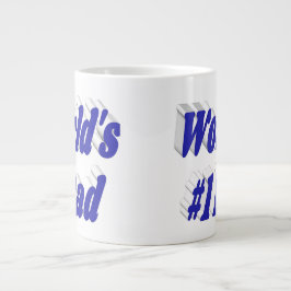 Pappa blå halv text jumbo mugg