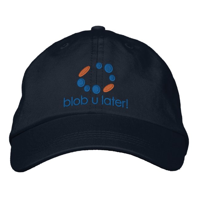 Pappa Blob u senare! Embroierat Hat Broderad Keps (Framsida)