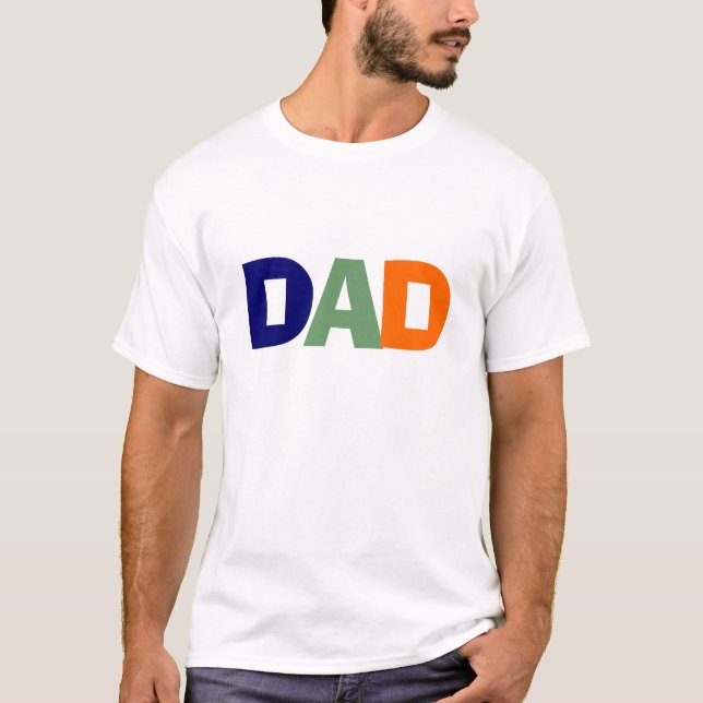 Pappa Blue, Grönt och Orange Shirt Tee (Framsida)