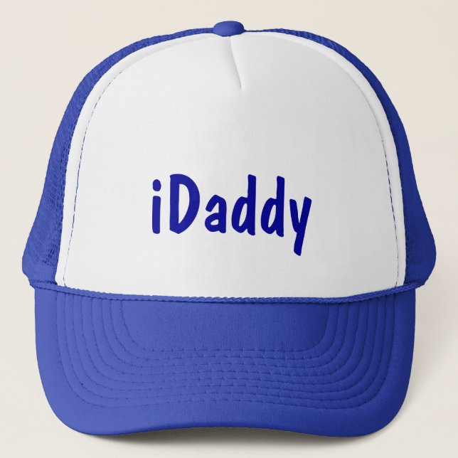 Pappa Blue White fars dag new dad hat Truckerkeps (Framsida)