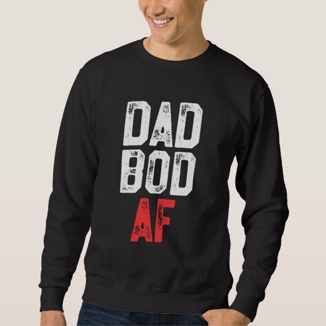 Pappa Bod AF - Funny Fitness Fars dag Lång Ärmad Tröja (Framsida)