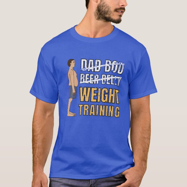 Pappa Bod Beer Belly Weight Training Far Funny J T Shirt (Framsida)