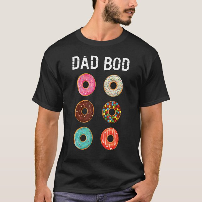 Pappa Bod Checka ut min 6-pack Donut T Shirt (Framsida)