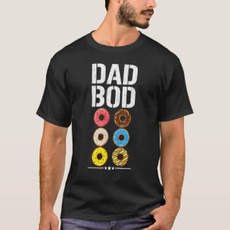 Pappa Bod Donut Sex pack Pappa Gym Fars dag T Shirt