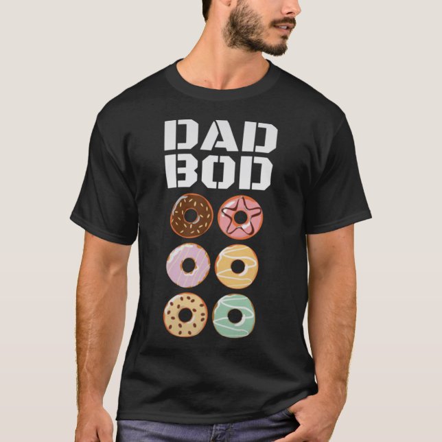 Pappa Bod Donut Six Pack-gym T Shirt (Framsida)