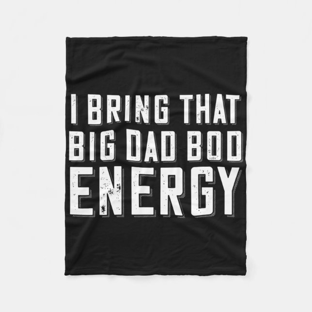 Pappa Bod Energy Funny Pappa som säger Fars dag Pa Fleecefilt (Framsidan)