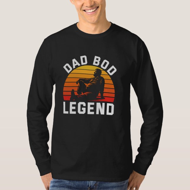 Pappa Bod Far Figur Fars dag 3 T Shirt (Framsida)