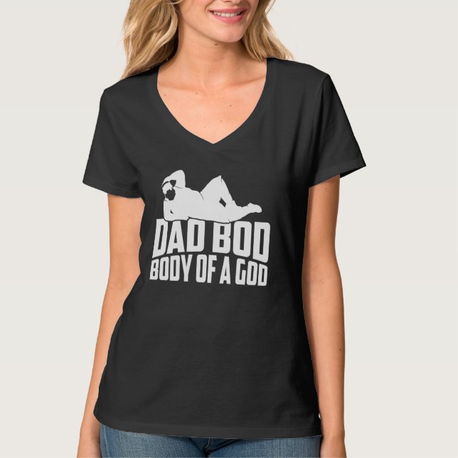 Pappa Bod Far Figur Fars dag 3 T Shirt (Framsida)
