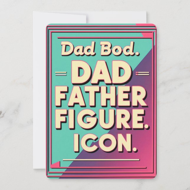 Pappa Bod, Far Figur, Icon. - Far dag Inbjudningar (Framsida)