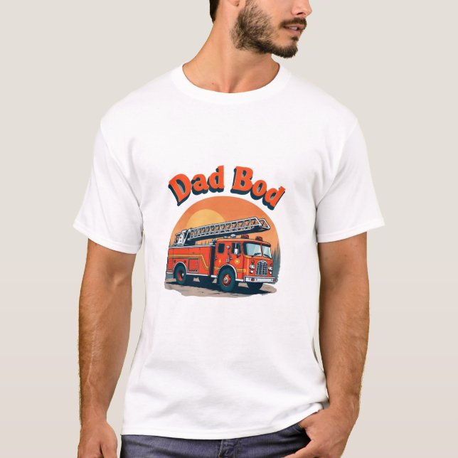 Pappa Bod Fire Lastbil T-Shirt - Lustigt (Framsida)