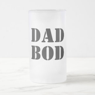 Pappa Bod Funny Typography Frostat Ölglas