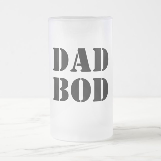 Pappa Bod Funny Typography Frostat Ölglas (Center)