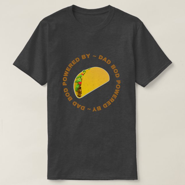 Pappa Bod med Tacos-kraft T Shirt (Design framsida)