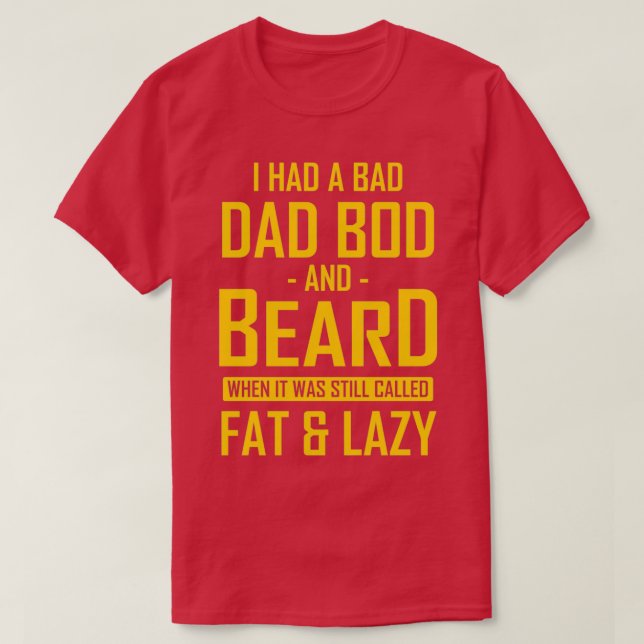 Pappa Bod och Beard Humor Pappa Beard Gifts Classi T Shirt (Design framsida)