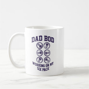 Pappa Bod som arbetar med mitt sexpaket Kaffemugg