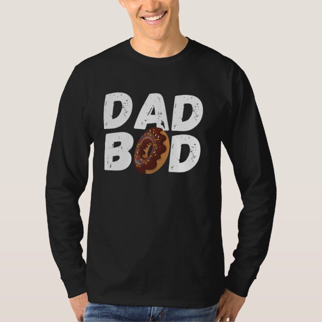 Pappa Bod Tshirt Funny Donut Pappa Gym Tee (Framsida)