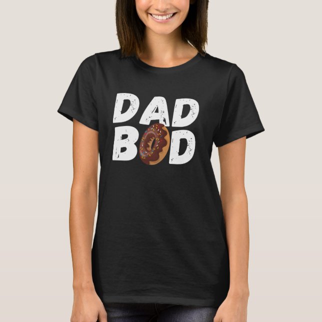 Pappa Bod Tshirt Funny Donut Pappa Gym Tee (Framsida)