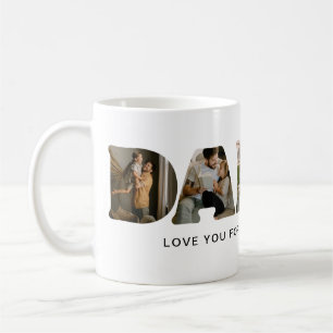 Pappa Bokstavsfotokollage Fars dag  Kaffemugg