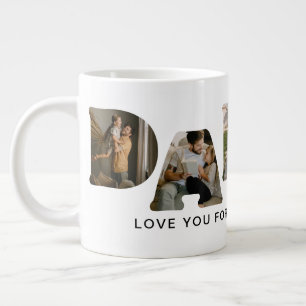 Pappa Bokstavsfotomontage Jumbo Mugg