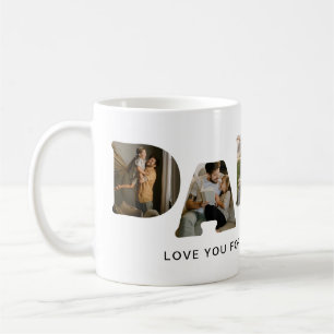 Pappa Bokstavsfotomontage Kaffemugg
