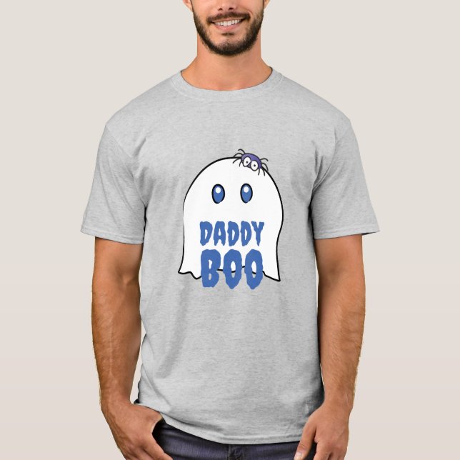 Pappa Boo Funny Halloween Ghost Spider Family T Shirt (Framsida)