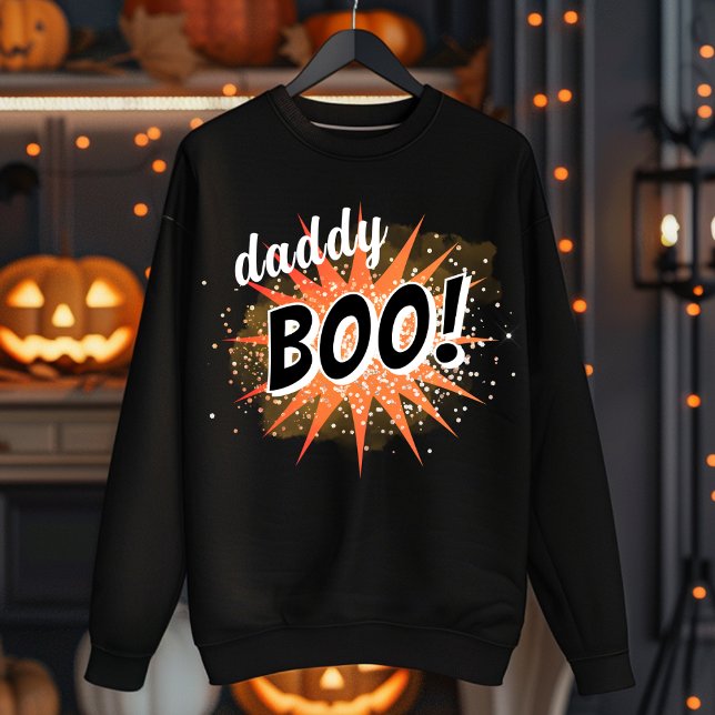 Pappa Boo | Orange Halloween Lång Ärmad Tröja (Skapare uppladdad)
