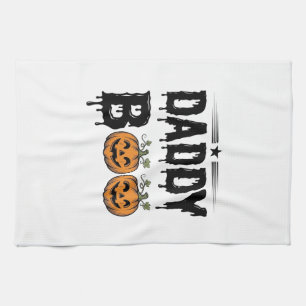 Pappa Boo Vintage Halloween Pumpa Tröja Design_1 Kökshandduk