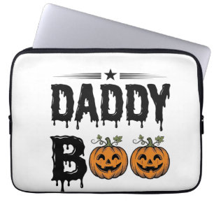 Pappa Boo Vintage Halloween Pumpa Tröja Design_1 Laptop Fodral