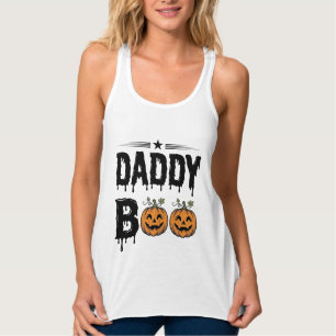 Pappa Boo Vintage Halloween Pumpa Tröja Design_1 Linne Med Racerback