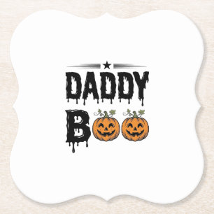 Pappa Boo Vintage Halloween Pumpa Tröja Design_1 Underlägg Papper